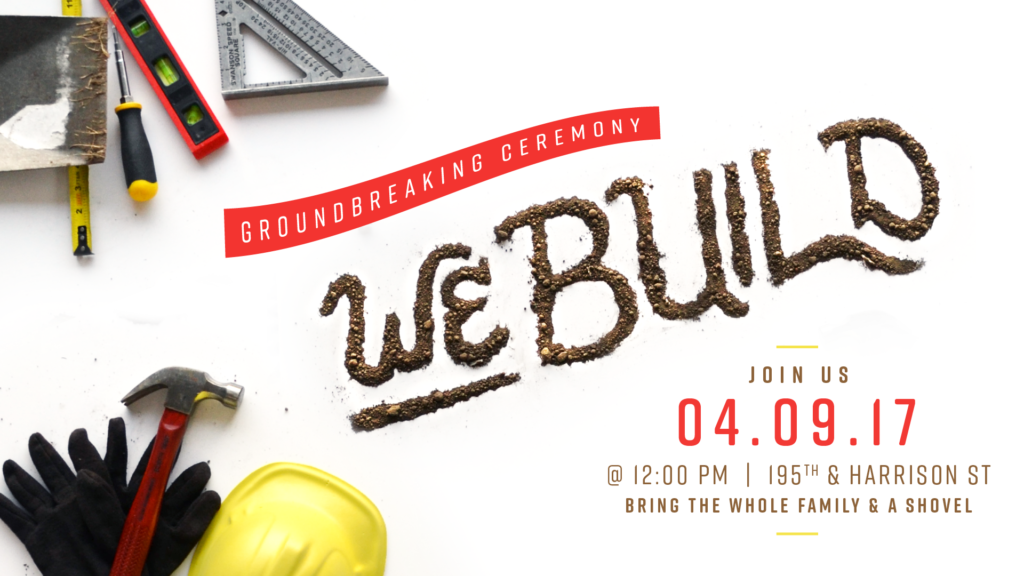 WE Build Dirt Lettering Graphic