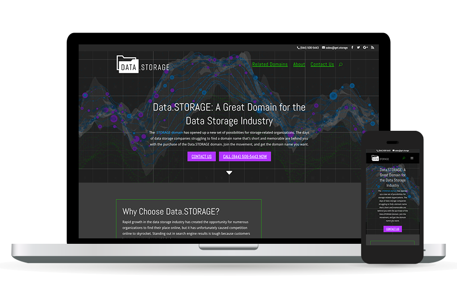 Data.storage Website Homepage