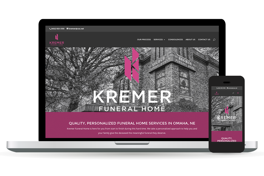 Kremer Funeral Home Website Homepage