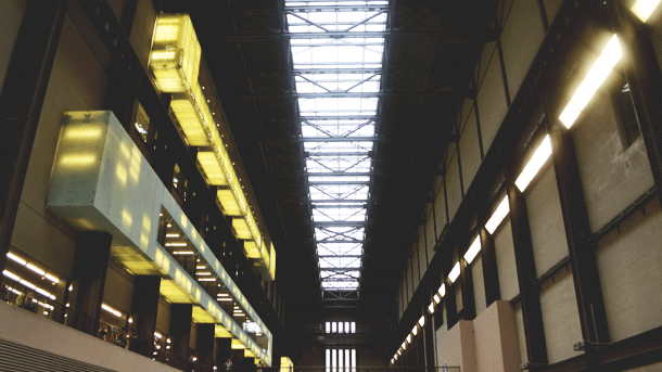 interior of Tate Modern Museum in London