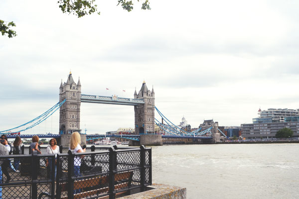 photograph of the Tower Bridge near the London Tower