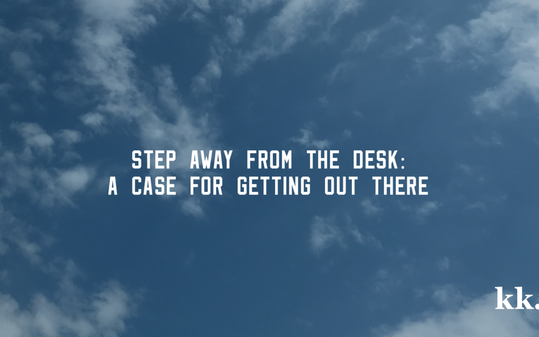 Step Away from the Desk: featured image with cloud background