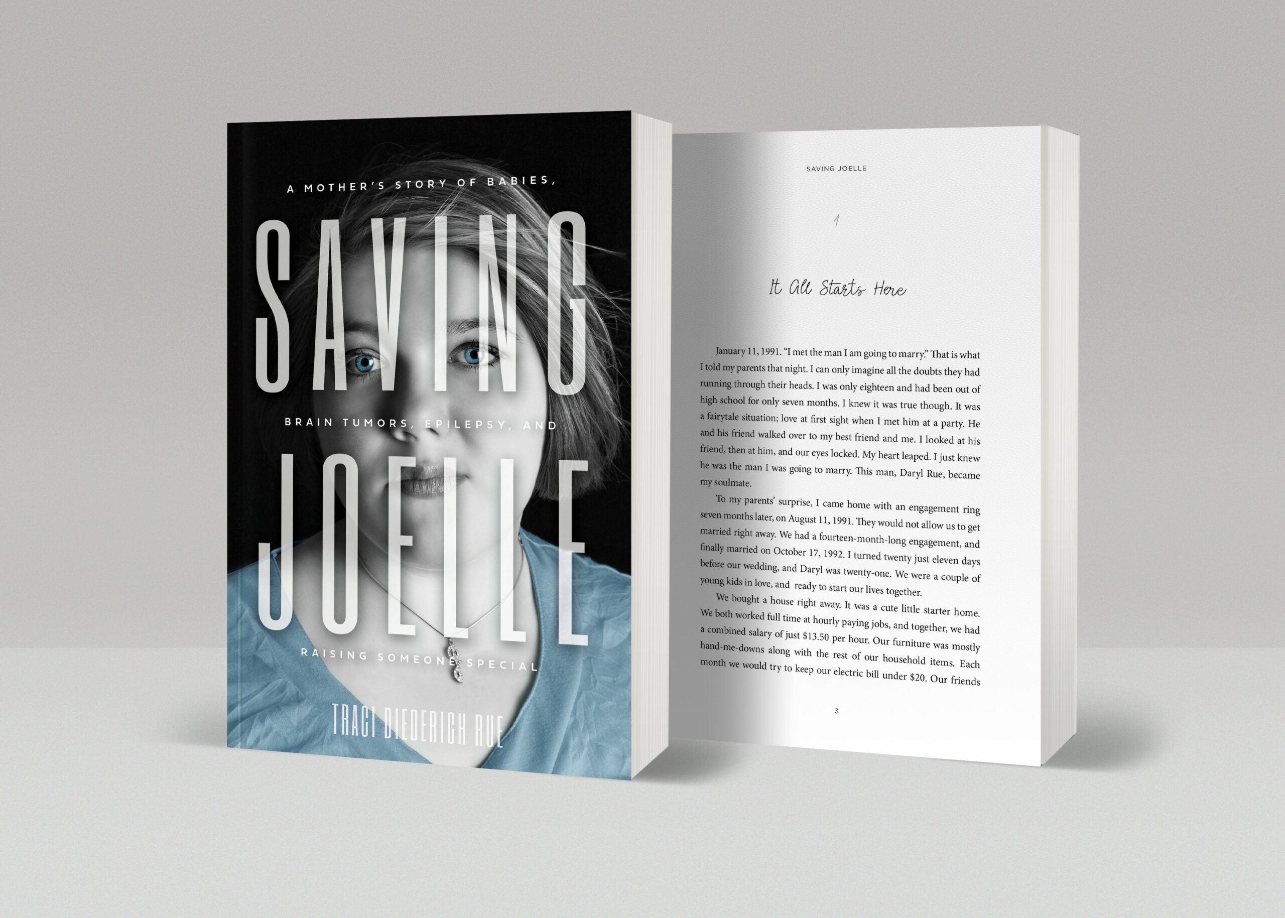 Saving Joelle book cover and interior design by Katie Kassel